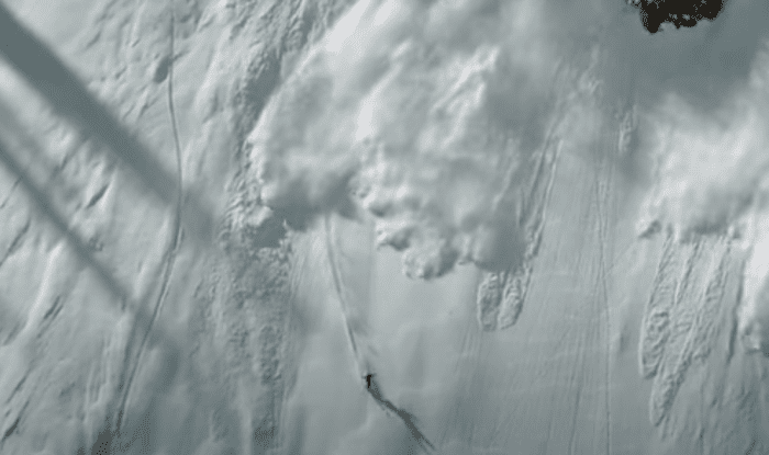 Guy Backflips Over Avalanche