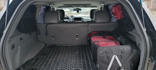 Installed all of the bags onto my molle panels. Now I just need to fill them with stuff! : overlanding