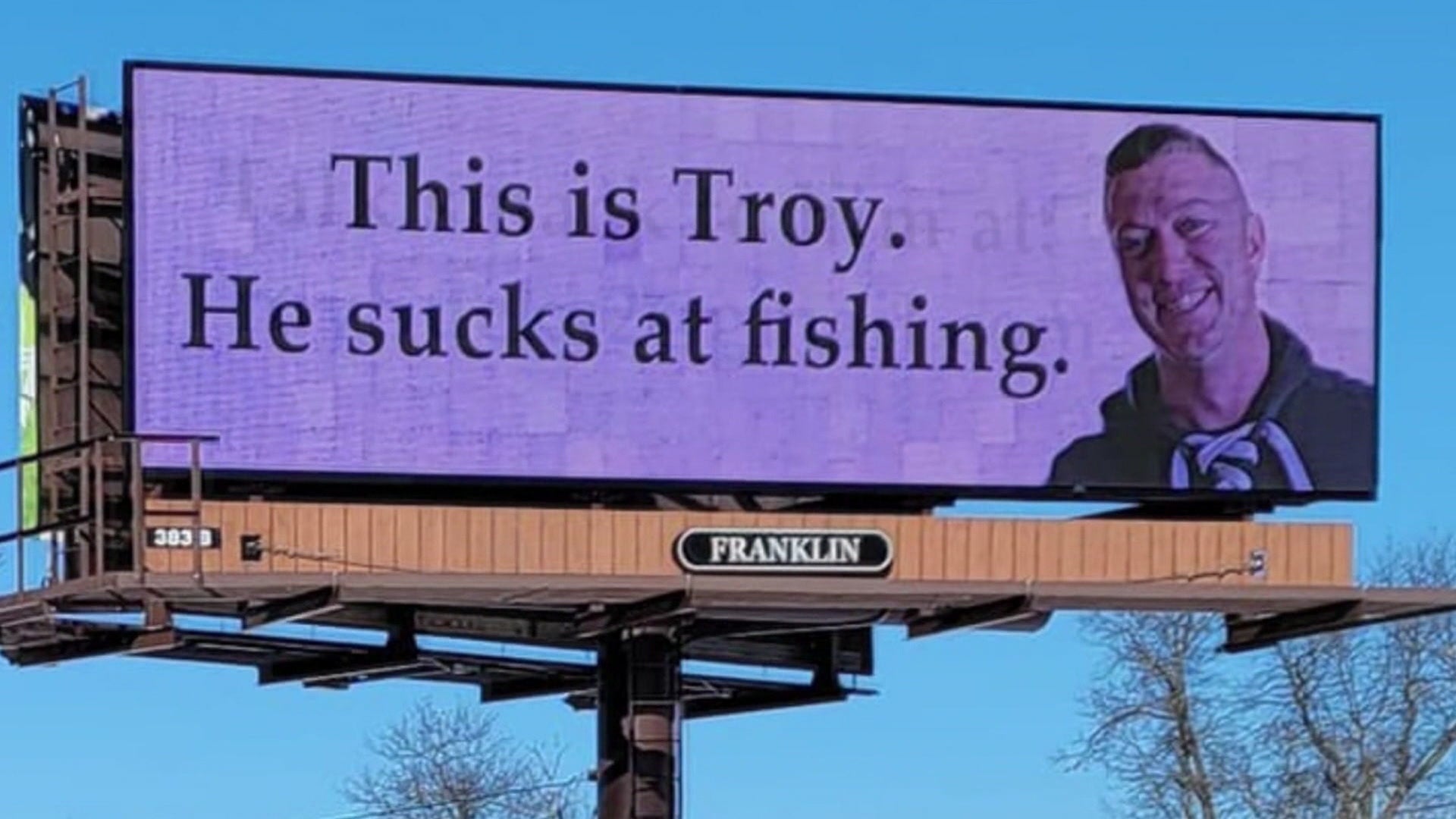 Fishing Buddy Takes Out Billboard Ad To Talk Trash