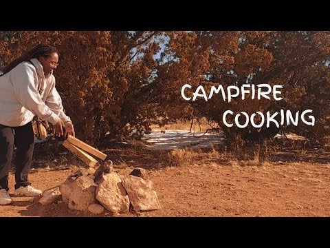 gotta love campfire cooking 🍳