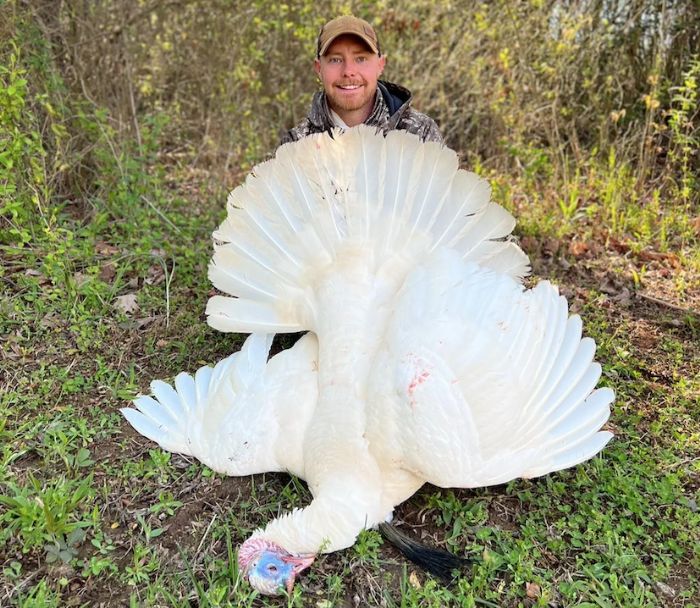 Hunter Tags All-White Leucitic Turkey