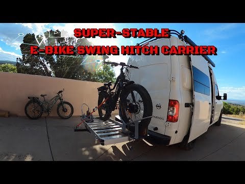 Super-Stable Swing Hitch Carrier for 2, 100 lb. E-bikes : overlanding