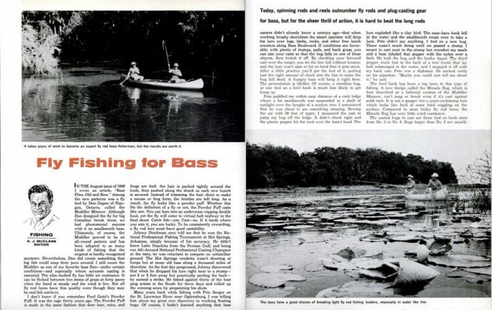 A.J. McClane on Fly Fishing for Bass