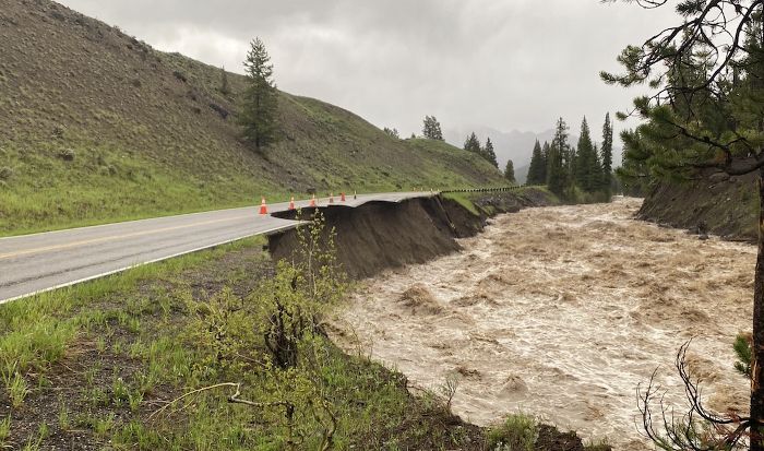 Yellowstone Closed as Roads, Bridges Destroyed by Flooding