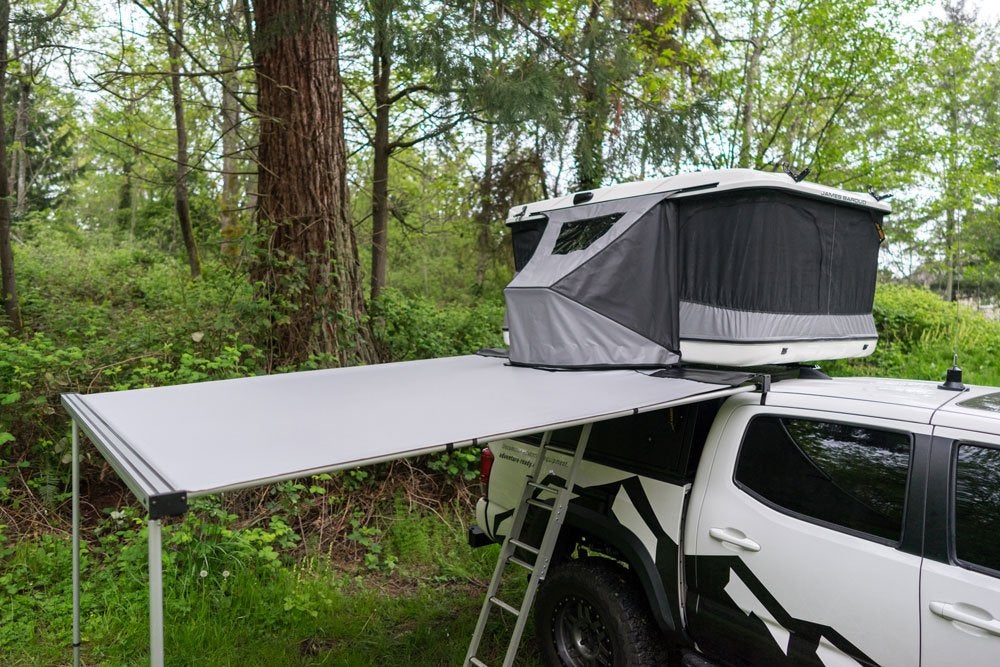 Rooftop awning with Rooftop Tent Ladder? : overlanding